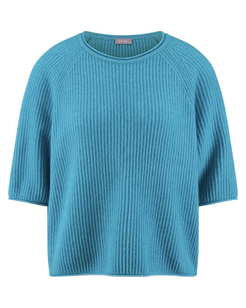 Include Rundhals-Pullover  blau Blau