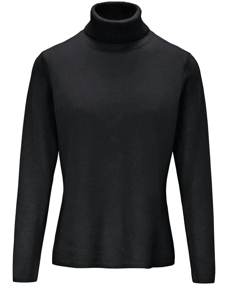Include Rollkragen-Pullover aus Schurwolle und Kaschmir  schwarz Schwarz