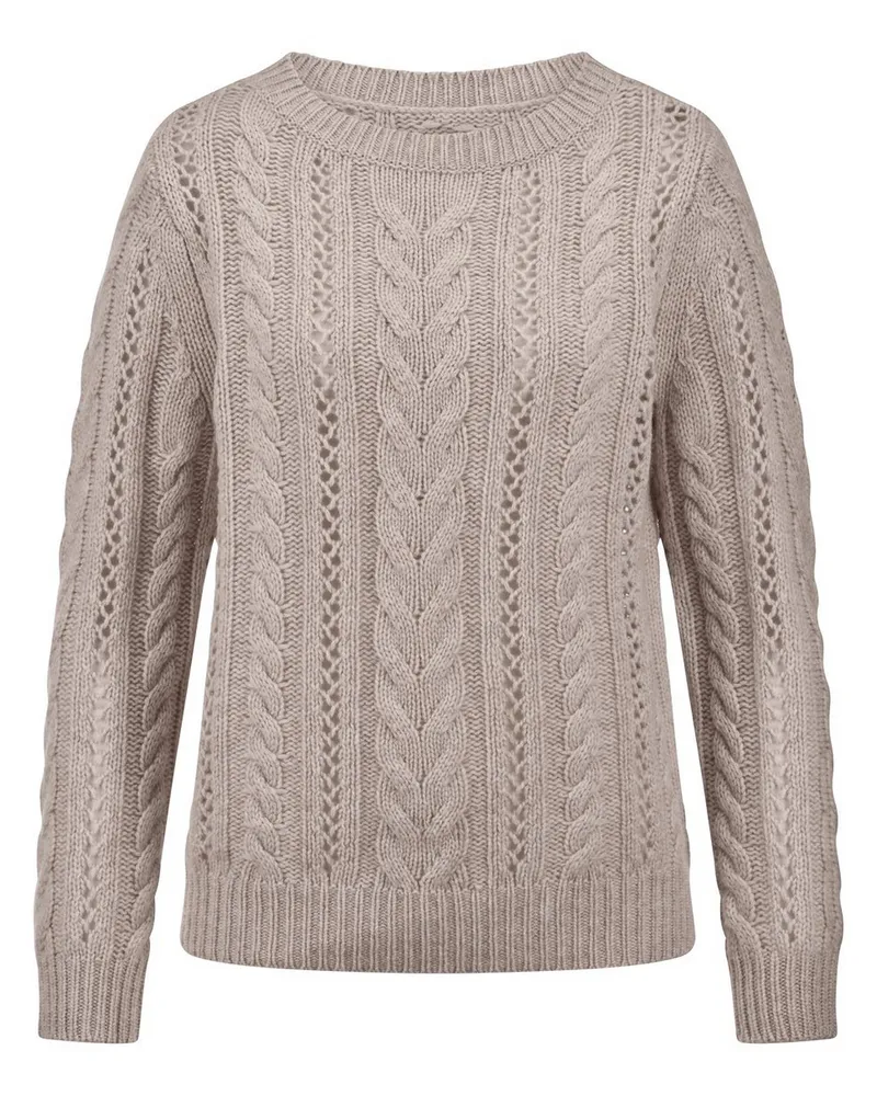 FADENMEISTER BERLIN Pullover U-Boot-Ausschnitt  beige Beige