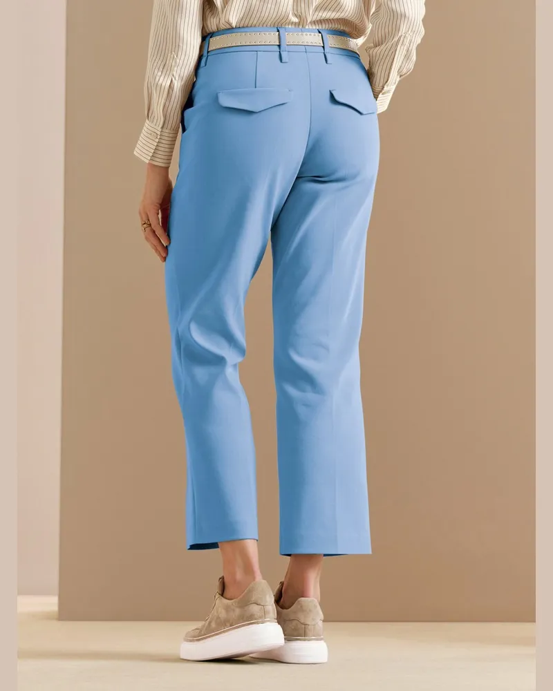 FADENMEISTER BERLIN Knöchellange Hose  blau Blau