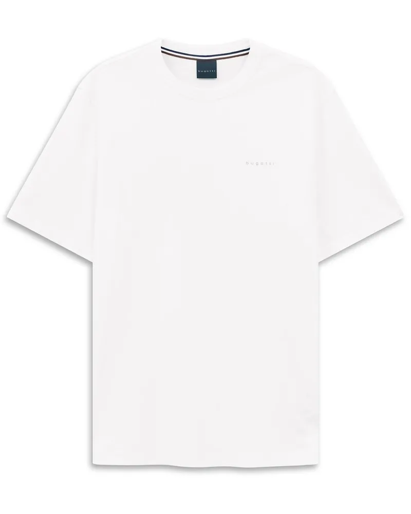 Bugatti Rundhals-Shirt  weiss Weiss