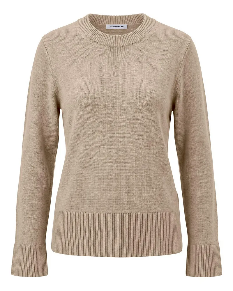 Peter Hahn Rundhals-Pullover  beige Beige