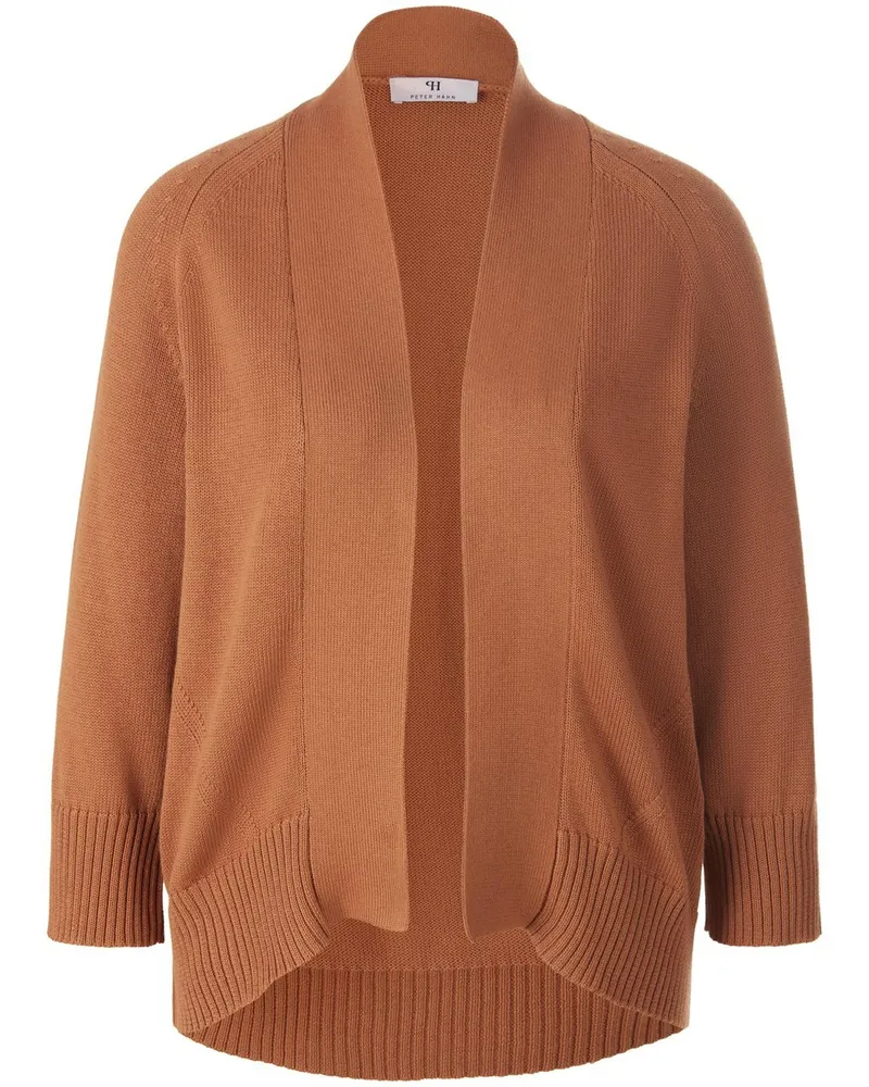 Peter Hahn Strickjacke 3/4-Arm aus 100% SUPIMA®-Baumwolle  braun Braun
