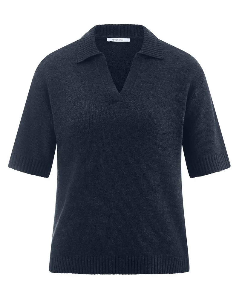 Peter Hahn Pullover Polokragen  blau Blau