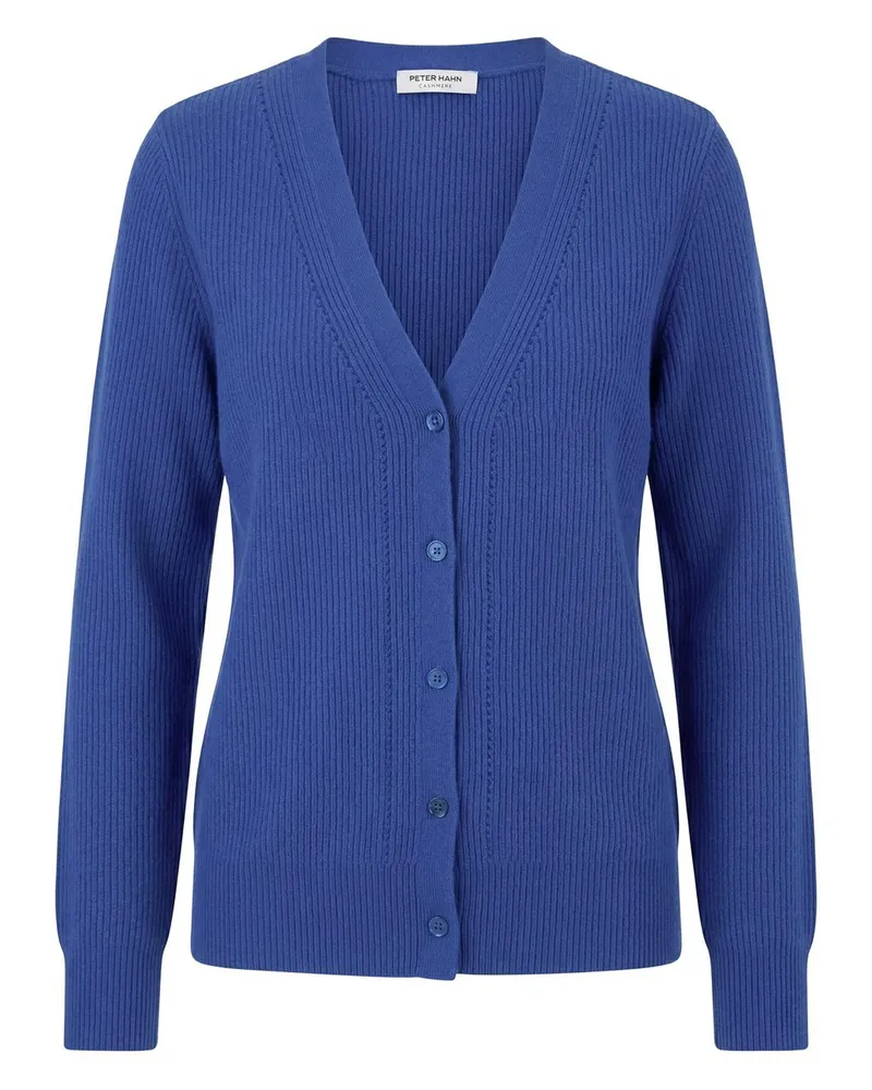 Peter Hahn Strickjacke  blau Blau