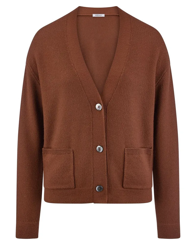 Peter Hahn Strickjacke  braun Braun