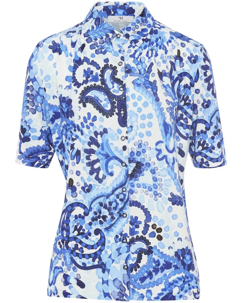 Peter Hahn Jersey-Bluse  blau Blau