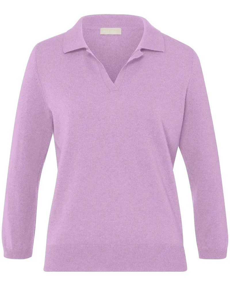 Include Polo-Pullover 3/4-Arm  lila Lila