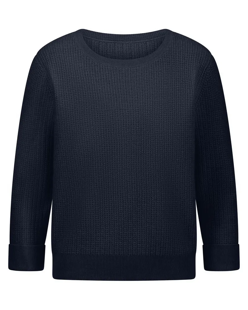 Peter Hahn Rundhals-Pullover  blau Blau