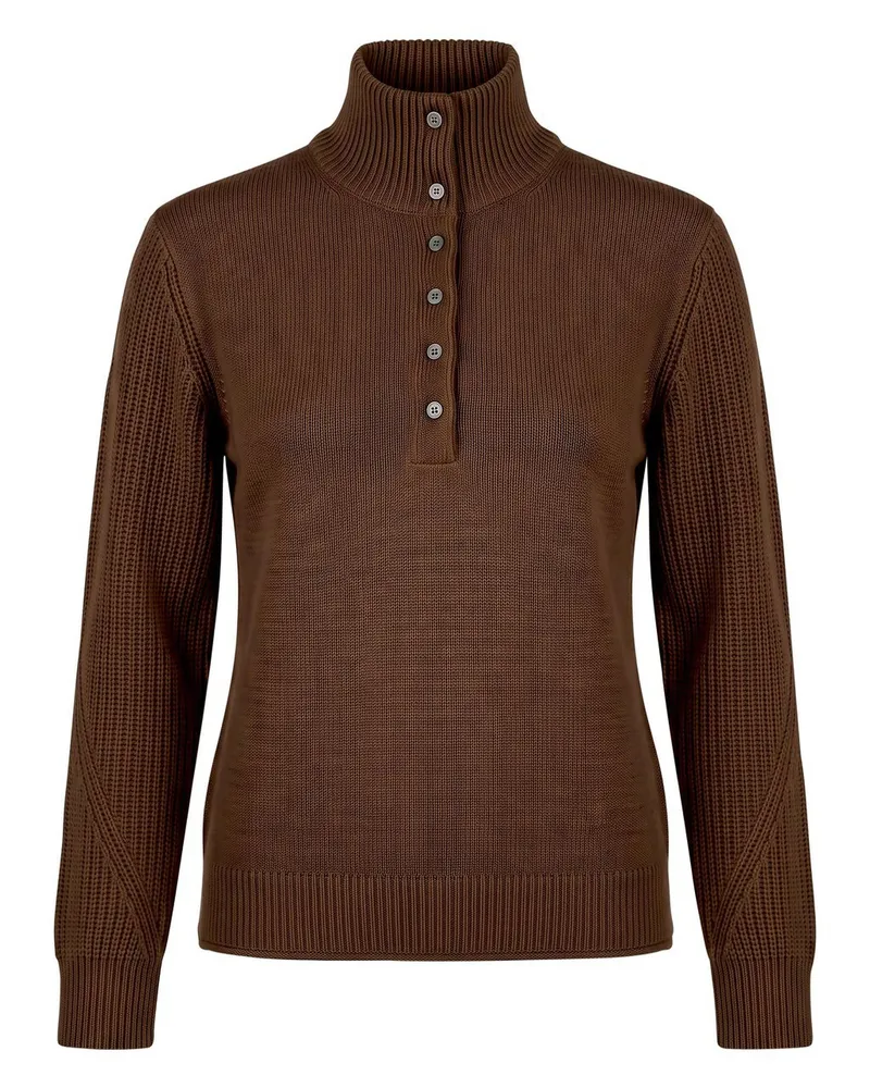 Peter Hahn Pullover Stehkragen  braun Braun