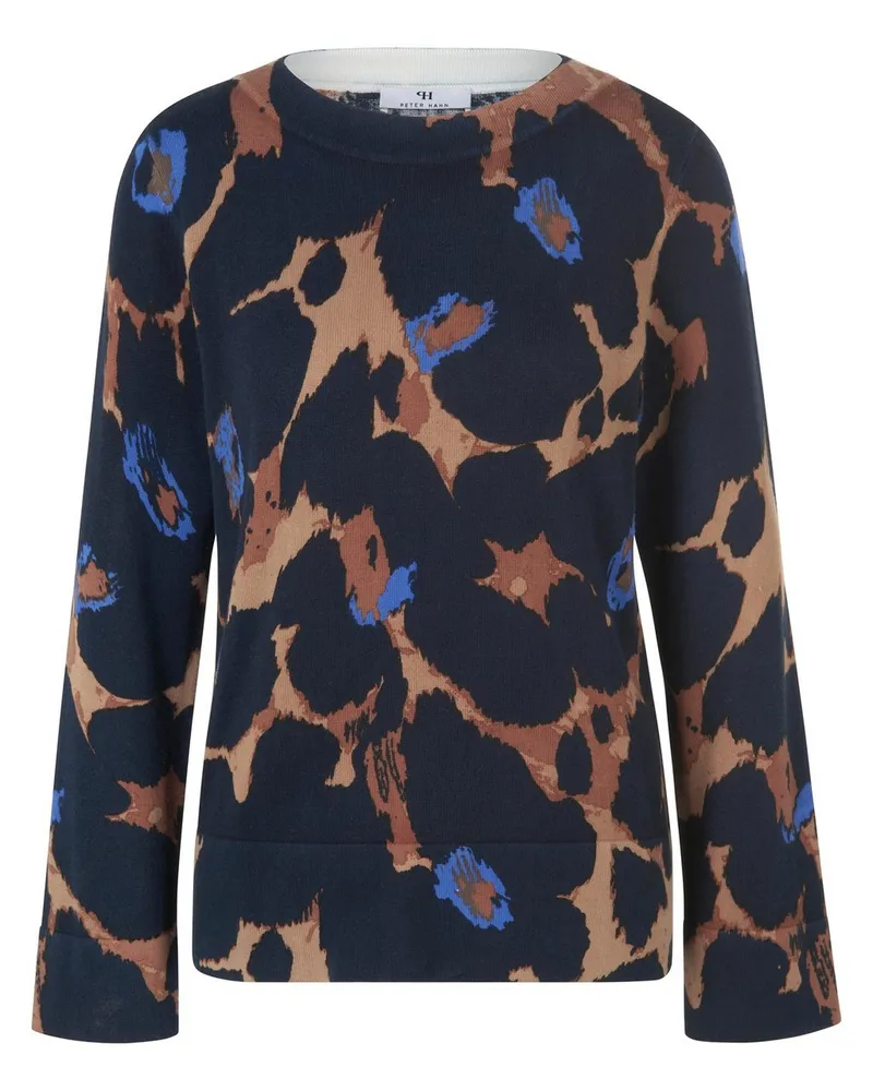 Peter Hahn Rundhals-Pullover  mehrfarbig Mehrfarbig
