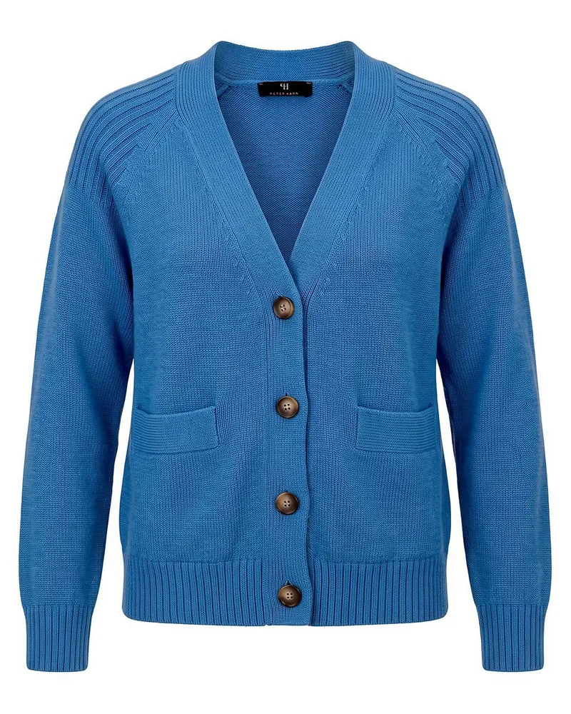 Peter Hahn Strickjacke  blau Blau
