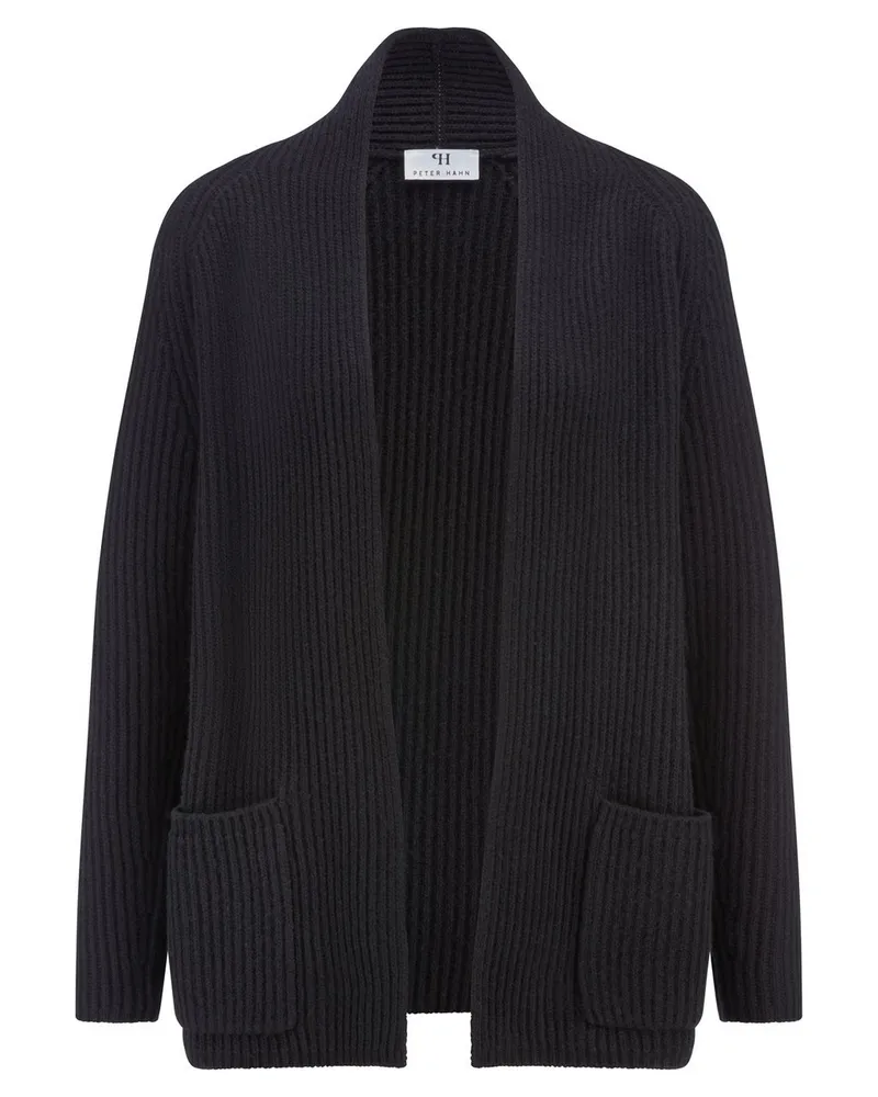 Peter Hahn Strickjacke  schwarz Schwarz