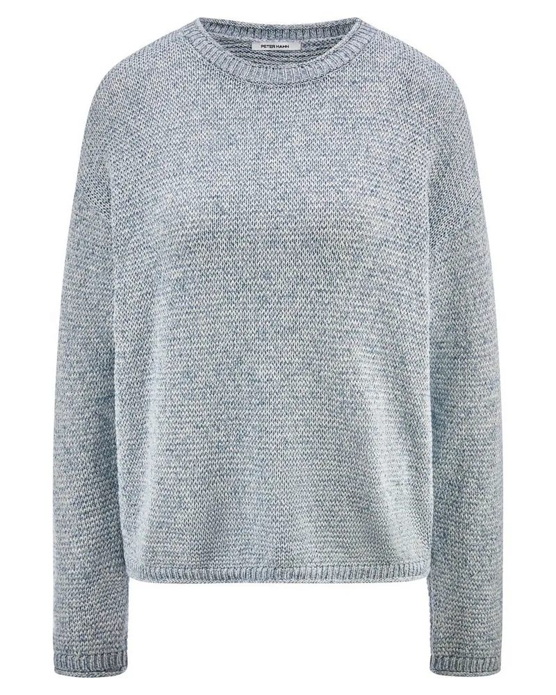 Peter Hahn Rundhals-Pullover  blau Blau
