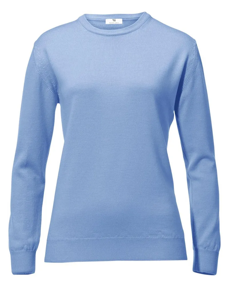 Peter Hahn Pullover aus 100% Schurwolle-Pure Tasmanian Wool  blau Blau