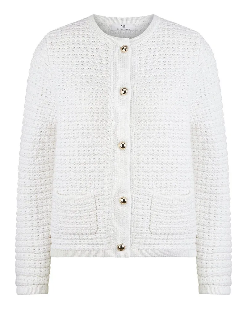 Peter Hahn Strickjacke  weiss Weiss