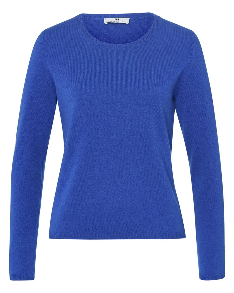 Peter Hahn Rundhals-Pullover aus 100% Premium-Kaschmir  Cashmere blau Blau
