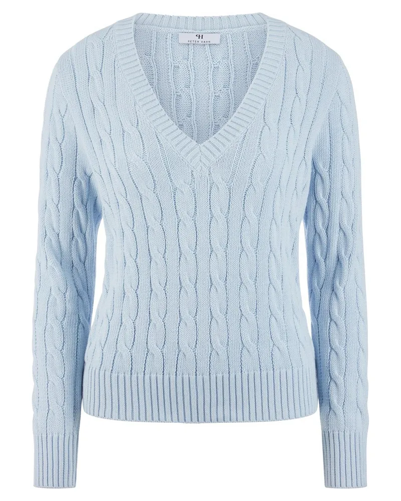 Peter Hahn V-Pullover  blau Blau