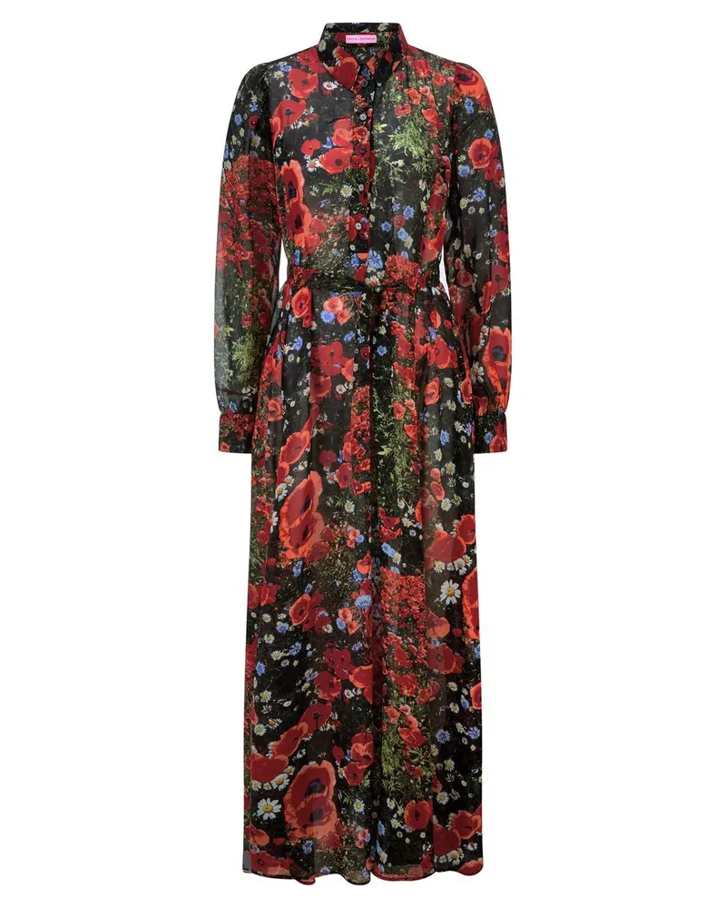 Marcel Ostertag Kleid  schwarz Schwarz