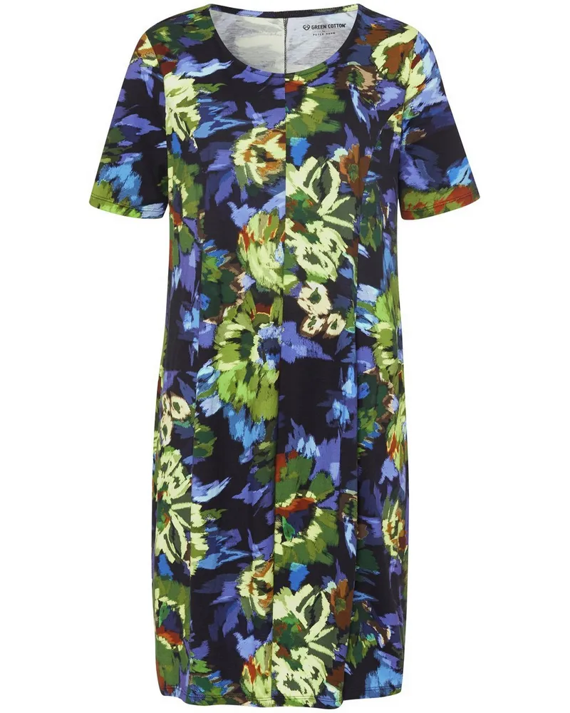 Green Cotton Jersey-Kleid Oda  blau Blau