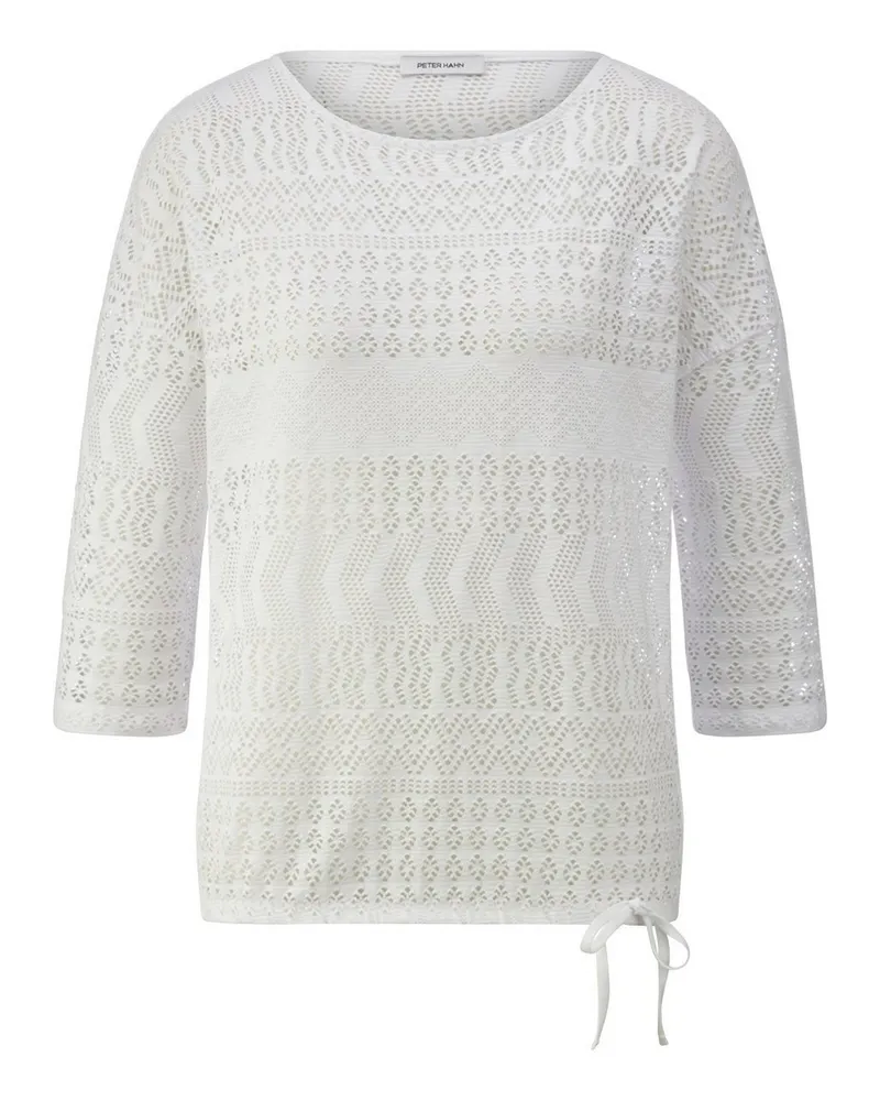 Peter Hahn Shirt U-Boot-Ausschnitt  weiss Weiss