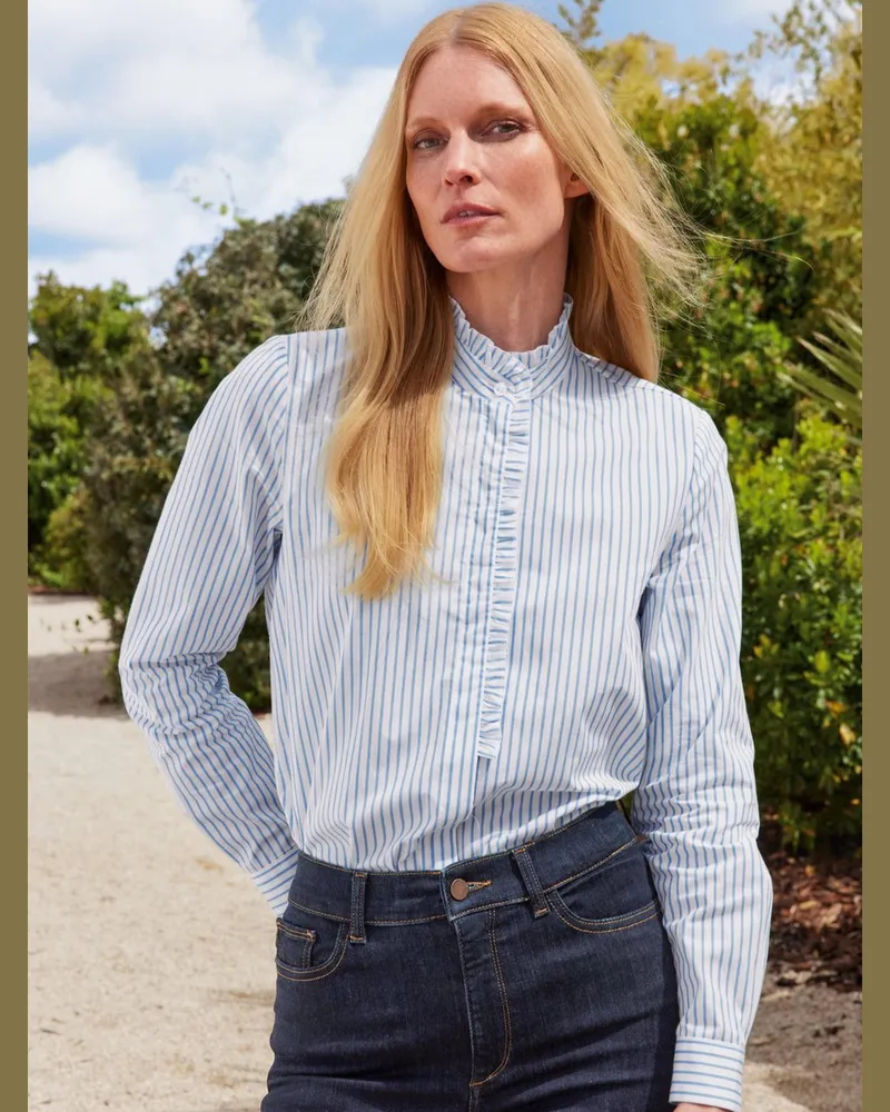 Peter Hahn Bluse  blau Blau