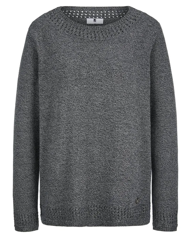 Anna Aura Rundhals-Pullover  schwarz Schwarz