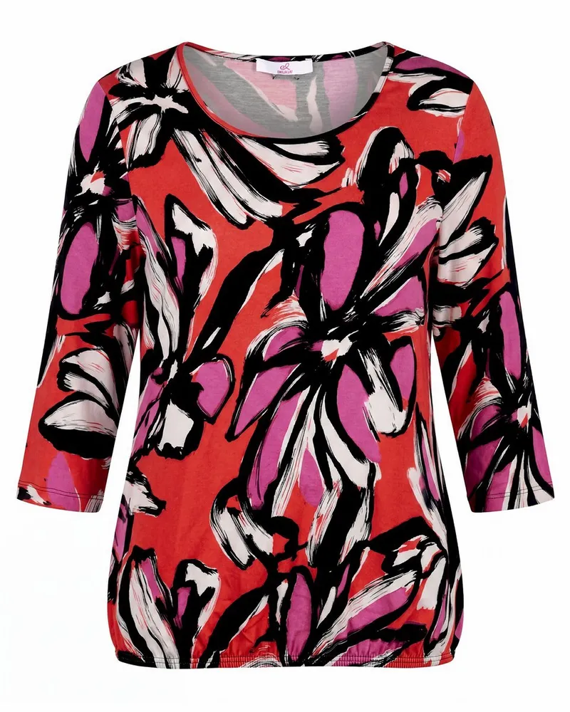 Emilia Lay Rundhals-Shirt 3/4-Arm  rot Rot
