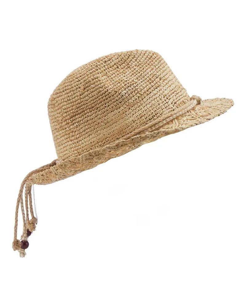 Peter Hahn Strohhut  beige Beige