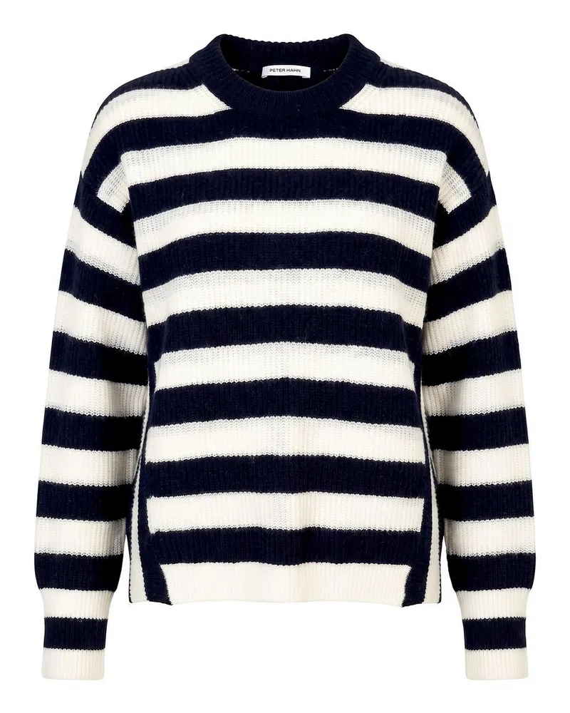 Peter Hahn Rundhals-Pullover  blau Blau