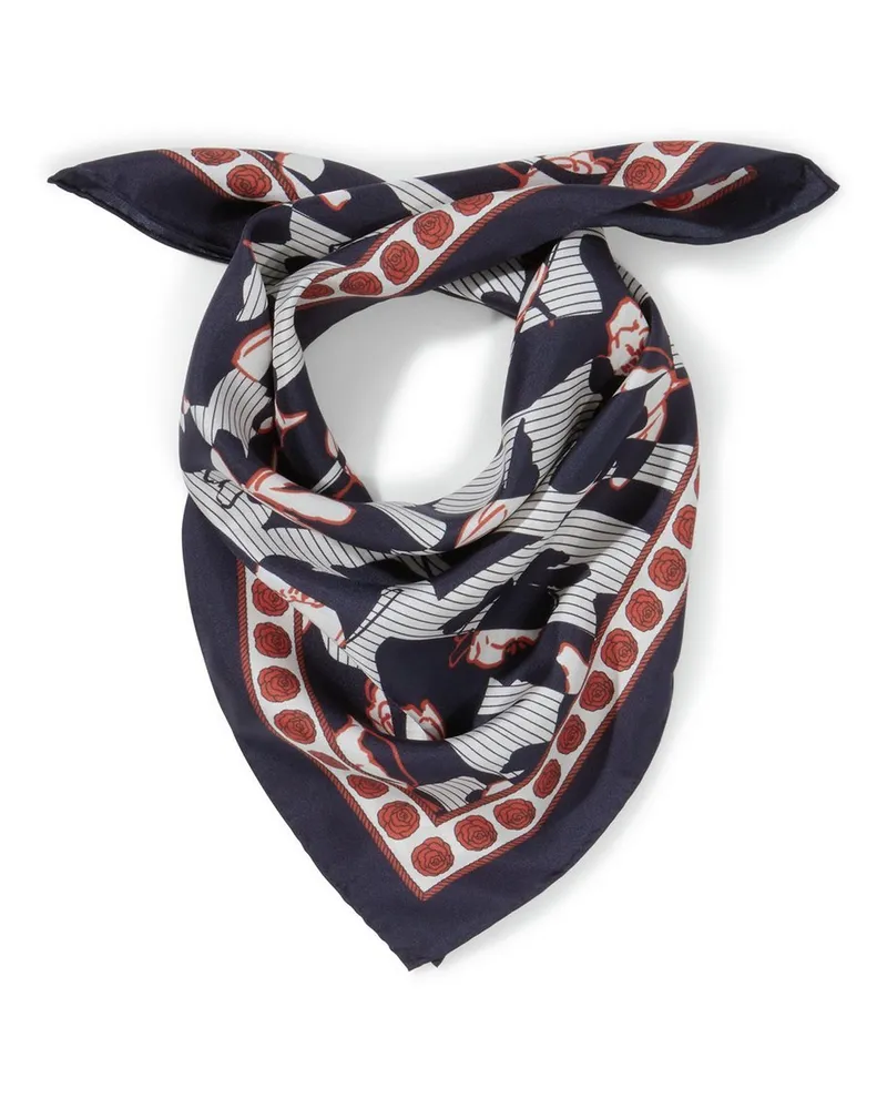 Peter Hahn Nicki-Tuch aus Seiden-Twill  blau Blau