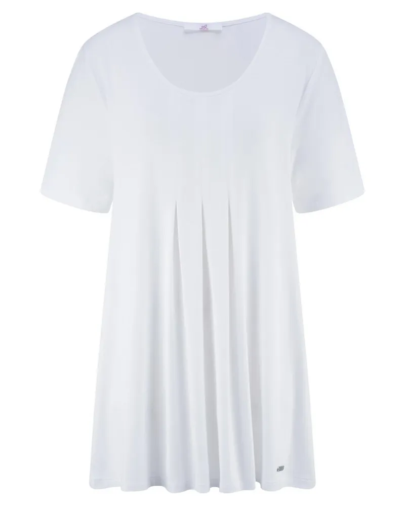 Emilia Lay Rundhals-Shirt  weiss Weiss