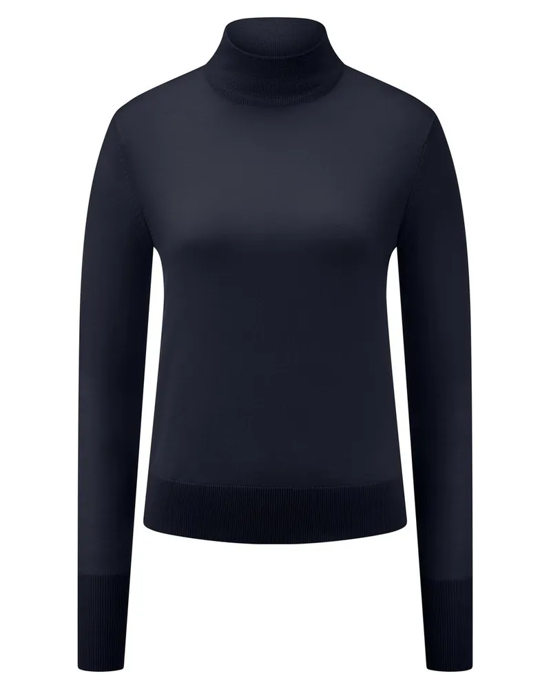 Peter Hahn Rundhals-Pullover  blau Blau