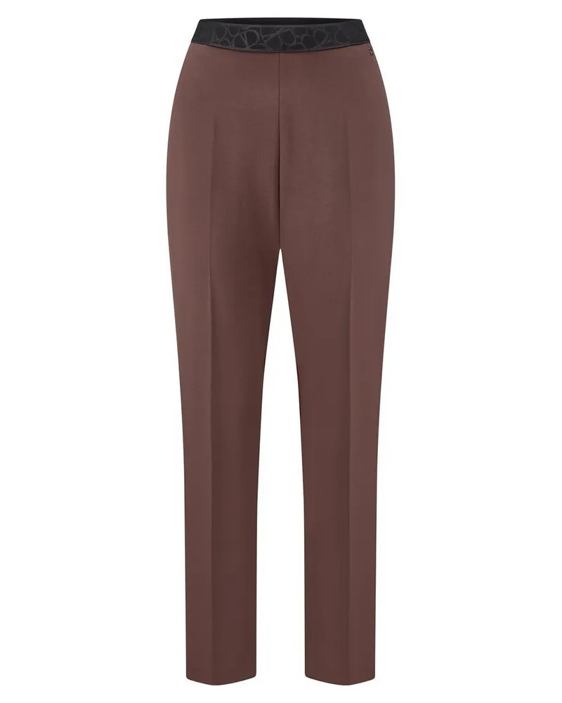 Basler Knöchellange Slim Fit-Jersey-Hose  braun Braun