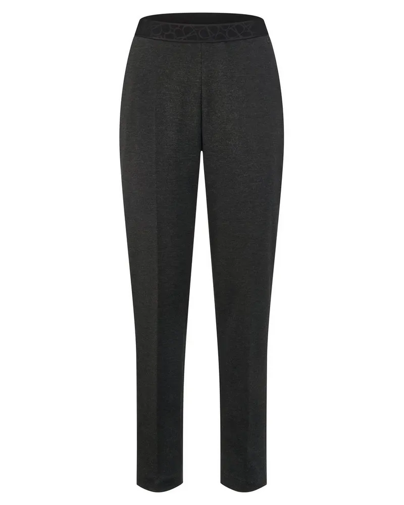 Basler Knöchellange Slim Fit-Jersey-Hose  grau Grau