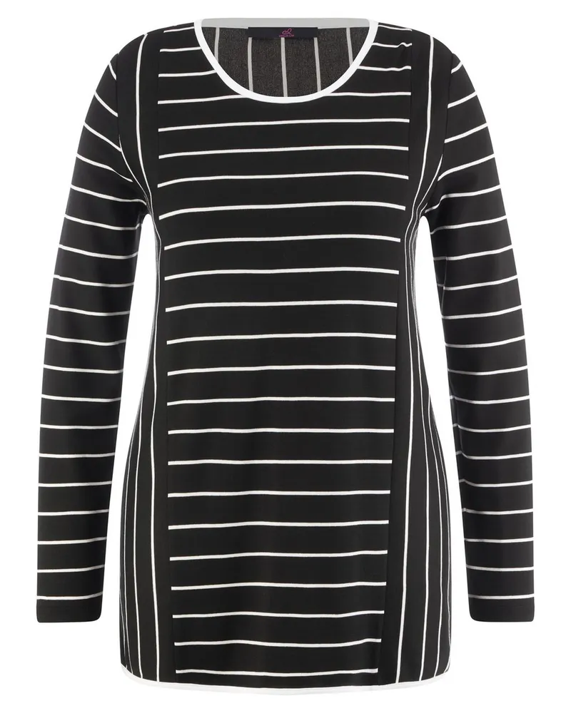 Emilia Lay Rundhals-Shirt  schwarz Schwarz