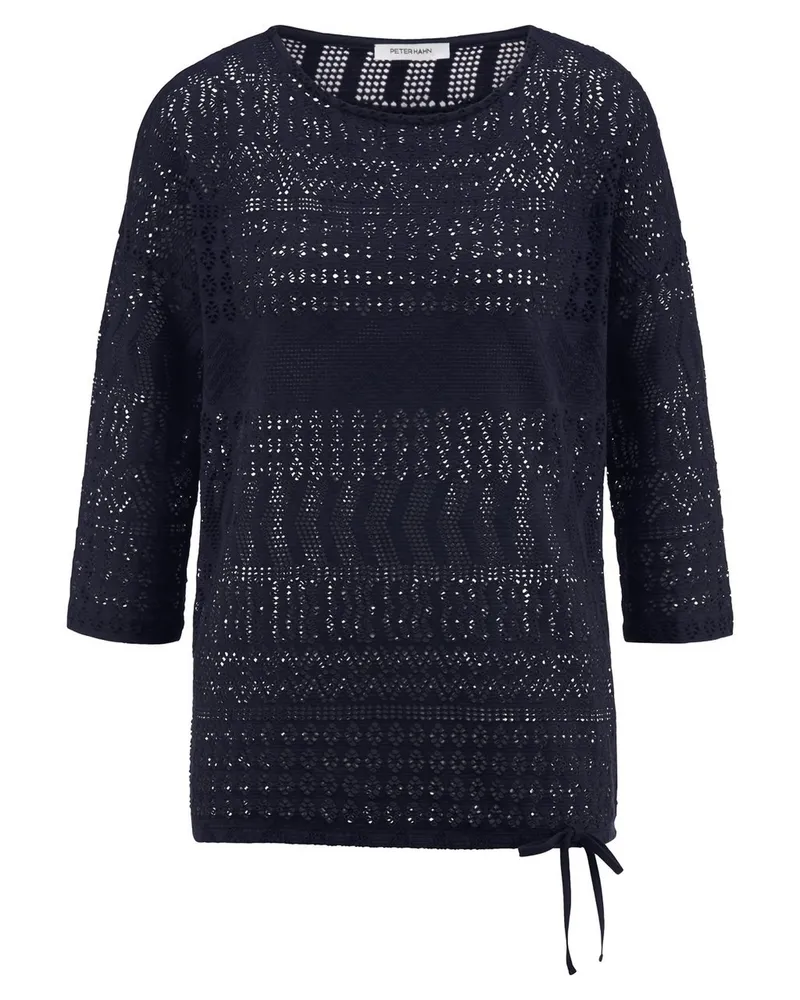 Peter Hahn Shirt U-Boot-Ausschnitt  blau Blau