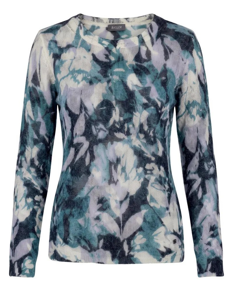 Basler Rundhals-Pullover  mehrfarbig Mehrfarbig