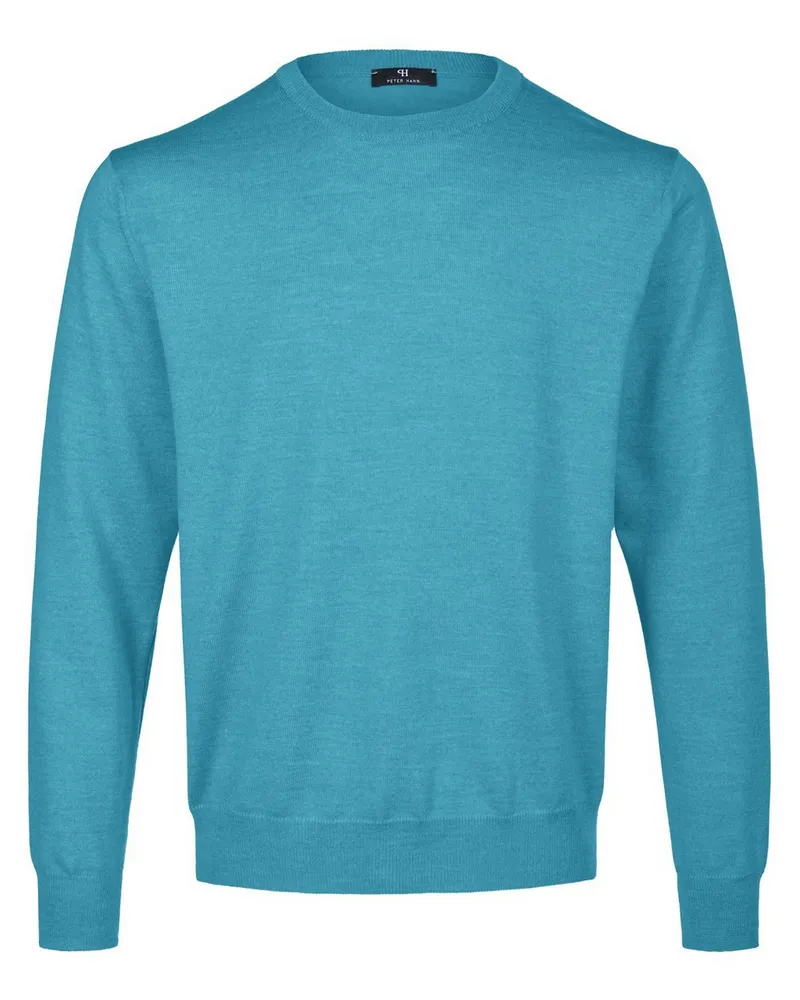Peter Hahn Rundhals-Pullover  türkis Türkis