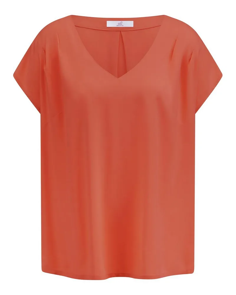 Emilia Lay Bluse V-Ausschnitt  orange Orange