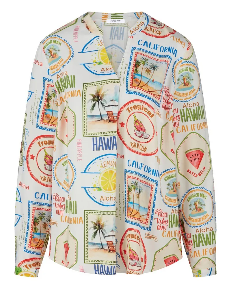 Peter Hahn Long-Bluse  weiss Weiss