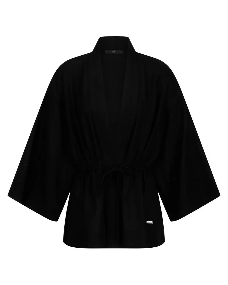 Emilia Lay Jacke weitem 3/4-Kimonoarm  schwarz Schwarz