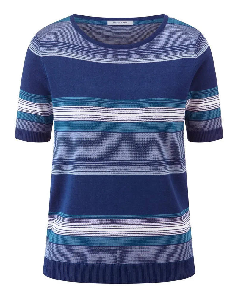 Peter Hahn Rundhals-Pullover  blau Blau