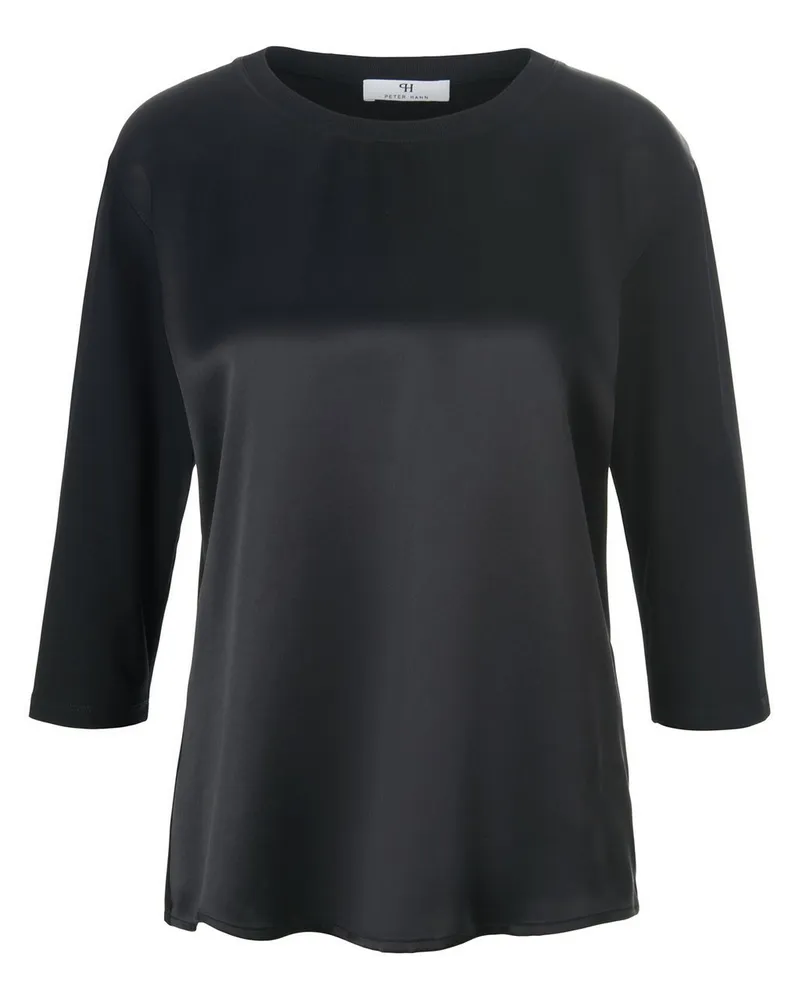 Peter Hahn Blusen-Shirt Seide  schwarz Schwarz