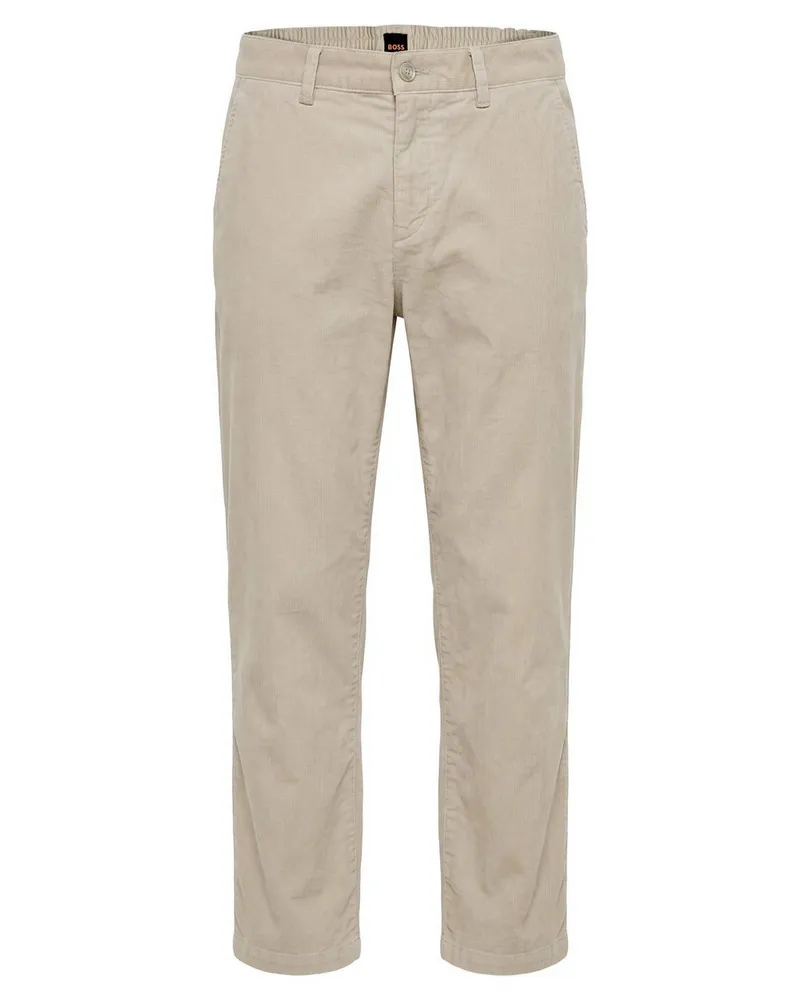 HUGO BOSS Straight Fit-Feincord-Hose  beige Beige