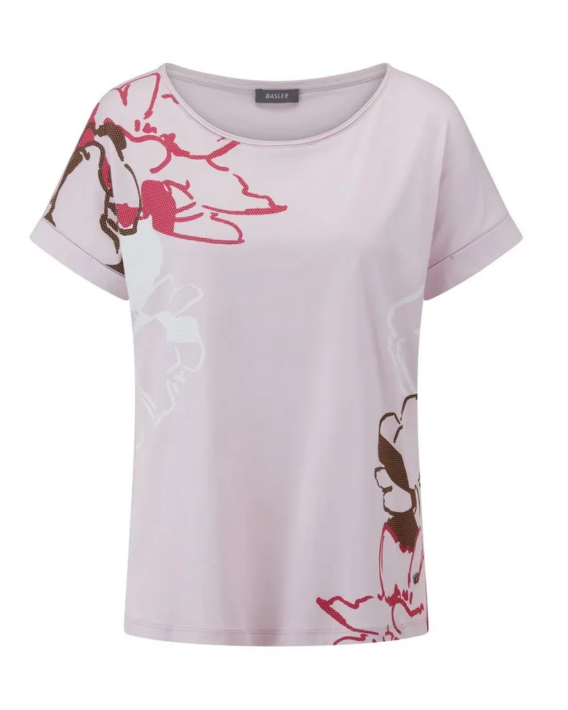 Basler Rundhals-Shirt  rosé Rosé