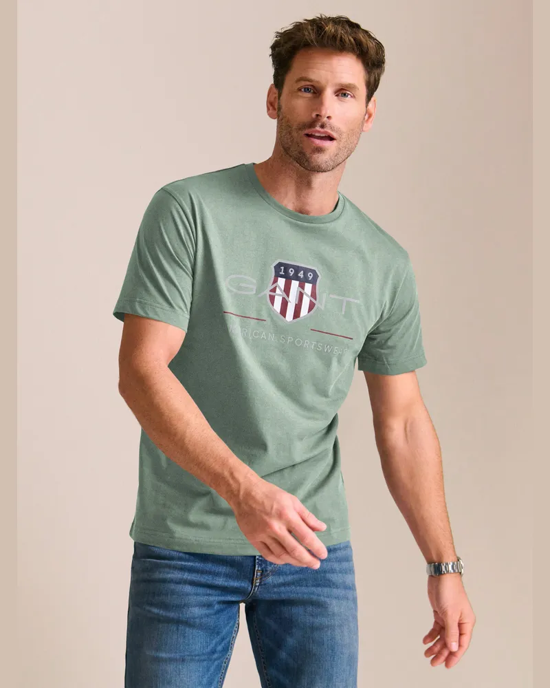 Gant Rundhals-Shirt  grün Grün