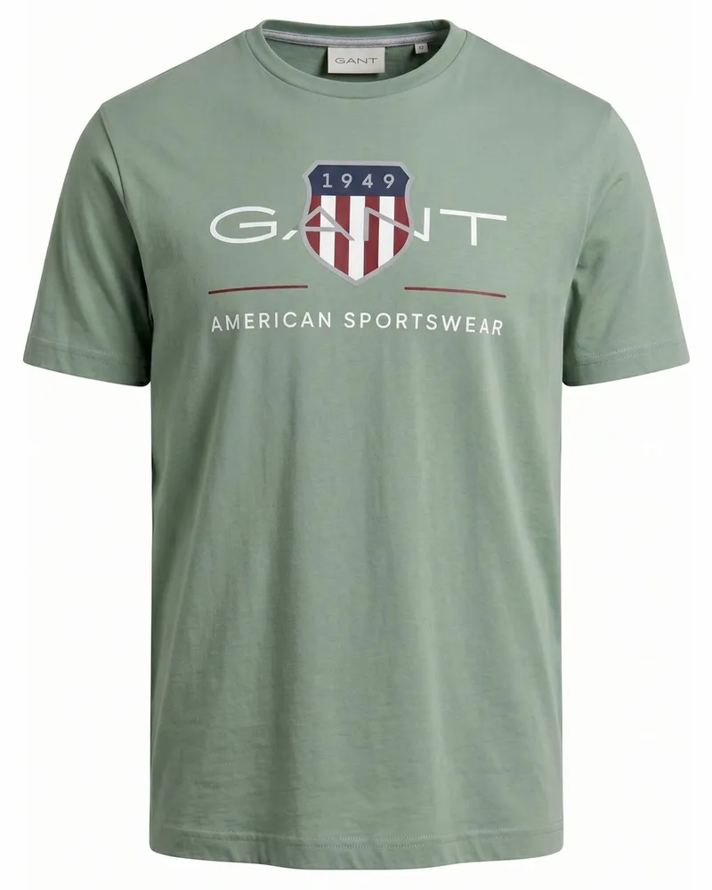 Gant Rundhals-Shirt  grün Grün
