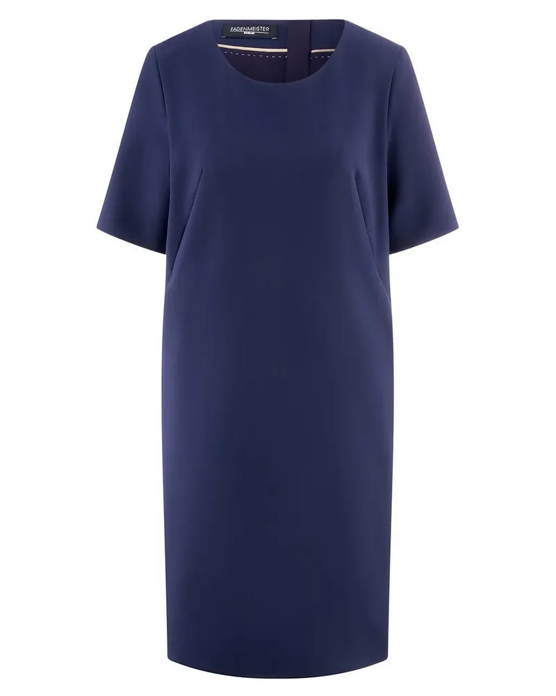 FADENMEISTER BERLIN Kleid Rundhals-Ausschnitt  blau Blau