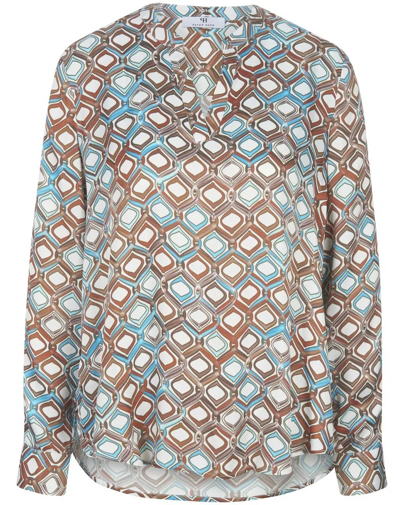 Peter Hahn Bluse Rundhals-Ausschnitt  weiss Weiss
